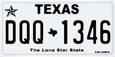 TX license plate DQQ1346