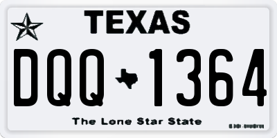 TX license plate DQQ1364
