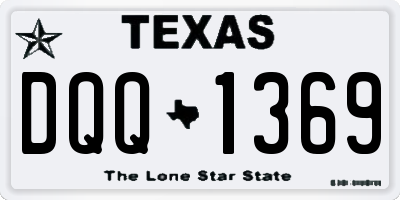 TX license plate DQQ1369