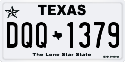 TX license plate DQQ1379