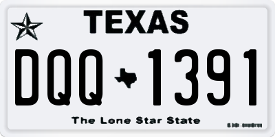 TX license plate DQQ1391
