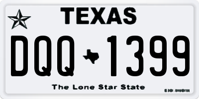 TX license plate DQQ1399