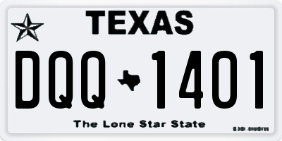 TX license plate DQQ1401