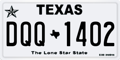 TX license plate DQQ1402