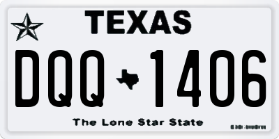TX license plate DQQ1406