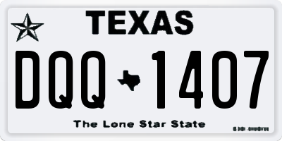 TX license plate DQQ1407