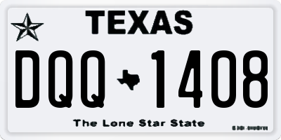 TX license plate DQQ1408