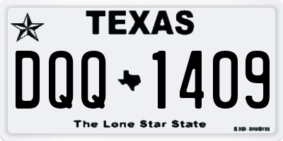 TX license plate DQQ1409