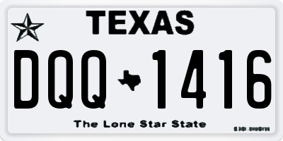 TX license plate DQQ1416