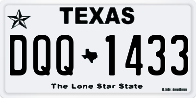 TX license plate DQQ1433