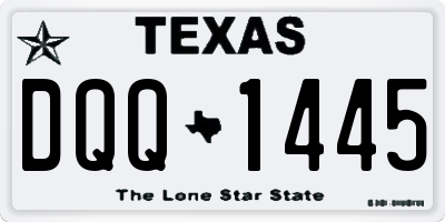 TX license plate DQQ1445