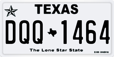 TX license plate DQQ1464