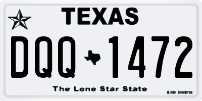 TX license plate DQQ1472