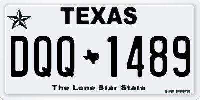 TX license plate DQQ1489