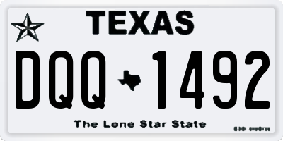 TX license plate DQQ1492