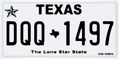 TX license plate DQQ1497