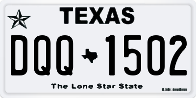 TX license plate DQQ1502
