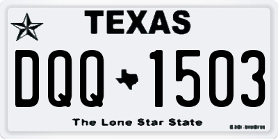 TX license plate DQQ1503