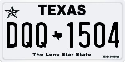 TX license plate DQQ1504
