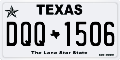 TX license plate DQQ1506