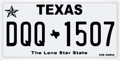 TX license plate DQQ1507