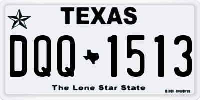 TX license plate DQQ1513