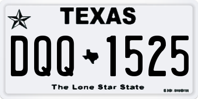 TX license plate DQQ1525