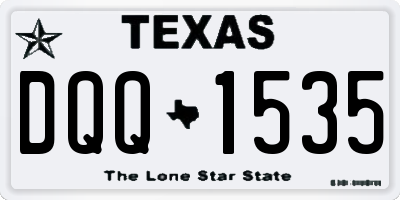 TX license plate DQQ1535