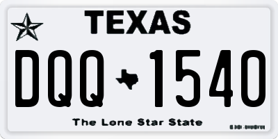 TX license plate DQQ1540