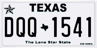 TX license plate DQQ1541