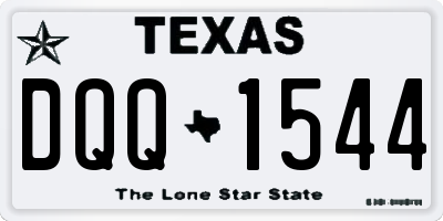 TX license plate DQQ1544