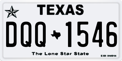 TX license plate DQQ1546