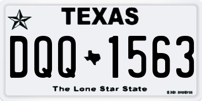 TX license plate DQQ1563