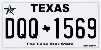 TX license plate DQQ1569