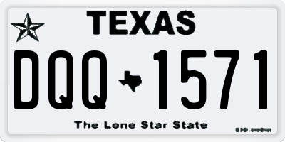 TX license plate DQQ1571