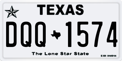 TX license plate DQQ1574