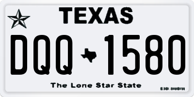 TX license plate DQQ1580