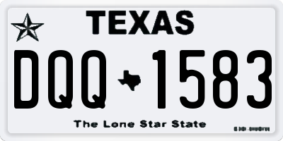TX license plate DQQ1583