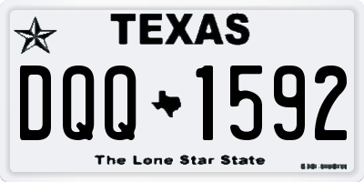TX license plate DQQ1592