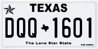 TX license plate DQQ1601