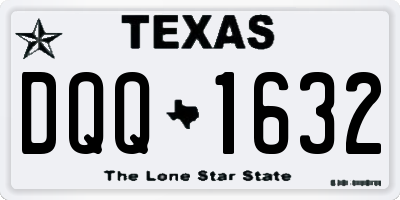 TX license plate DQQ1632