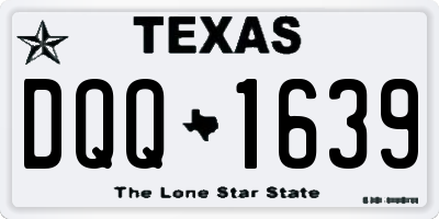 TX license plate DQQ1639