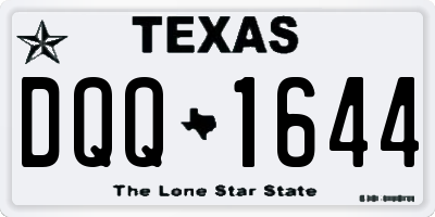 TX license plate DQQ1644