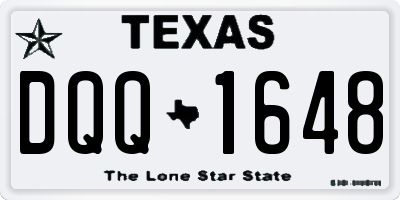 TX license plate DQQ1648