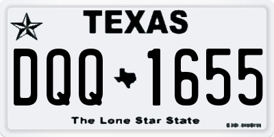 TX license plate DQQ1655