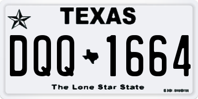 TX license plate DQQ1664