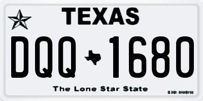 TX license plate DQQ1680