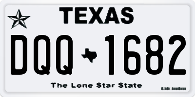 TX license plate DQQ1682