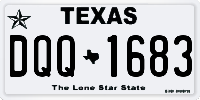 TX license plate DQQ1683