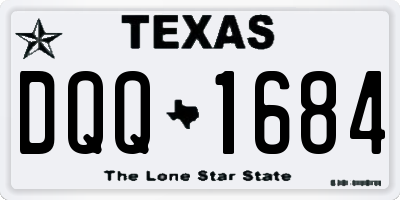 TX license plate DQQ1684